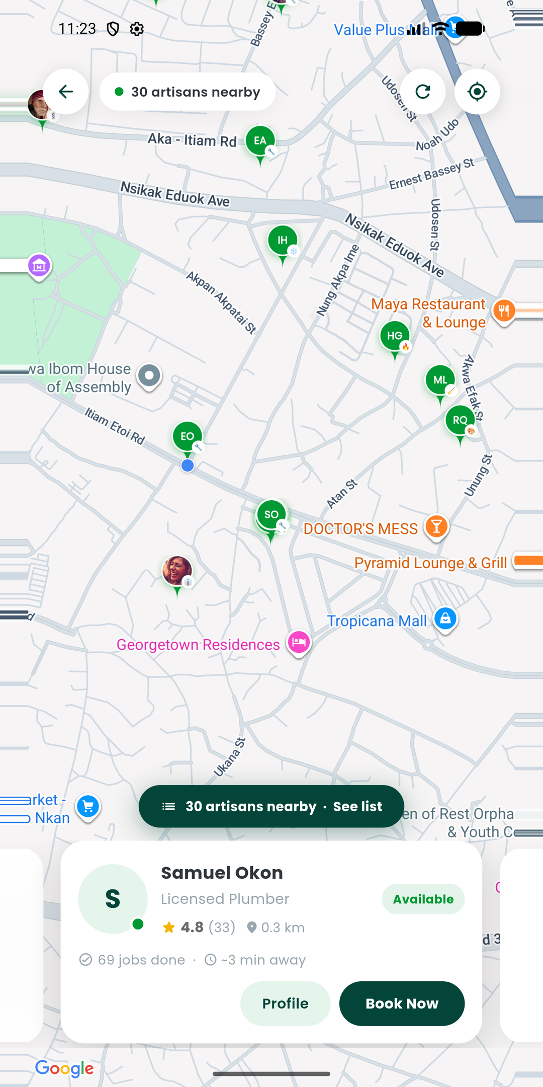 Artisans near you on the map